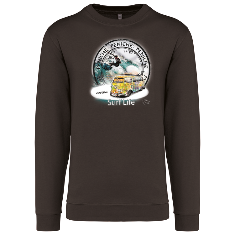 Sweatshirt Kariban sem Capuz Surf Life Peniche