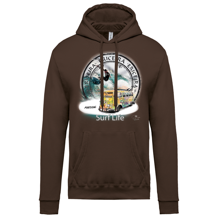 Sweatshirt Kariban com Capuz Surf Life Ericeira