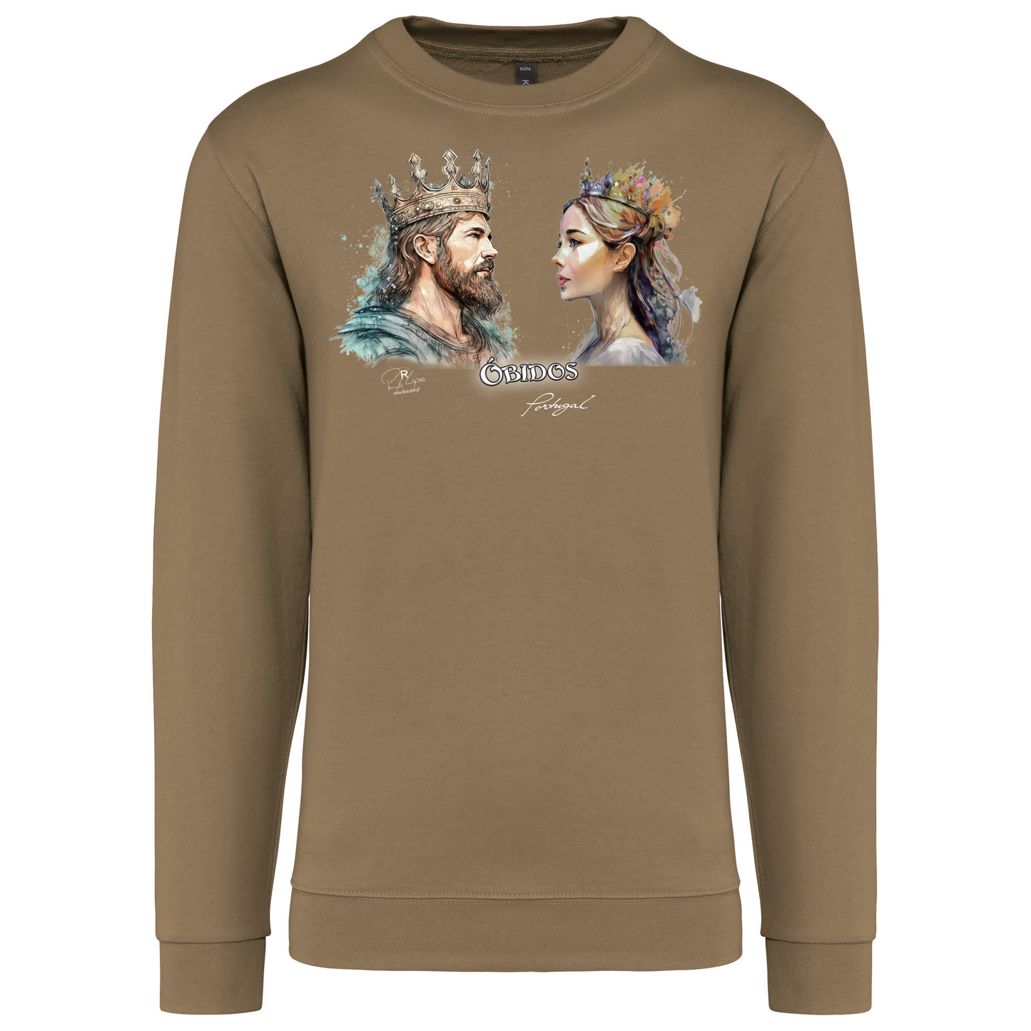 Sweatshirt Kariban sem Capuz King and Queen Óbidos