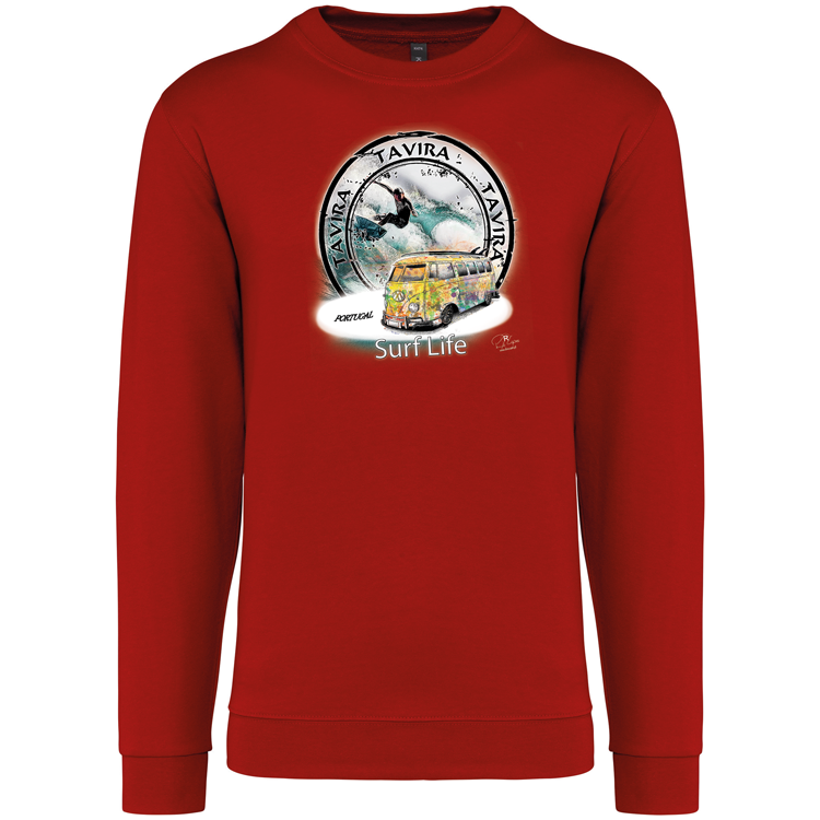 Sweatshirt Kariban sem Capuz Surf Life Tavira