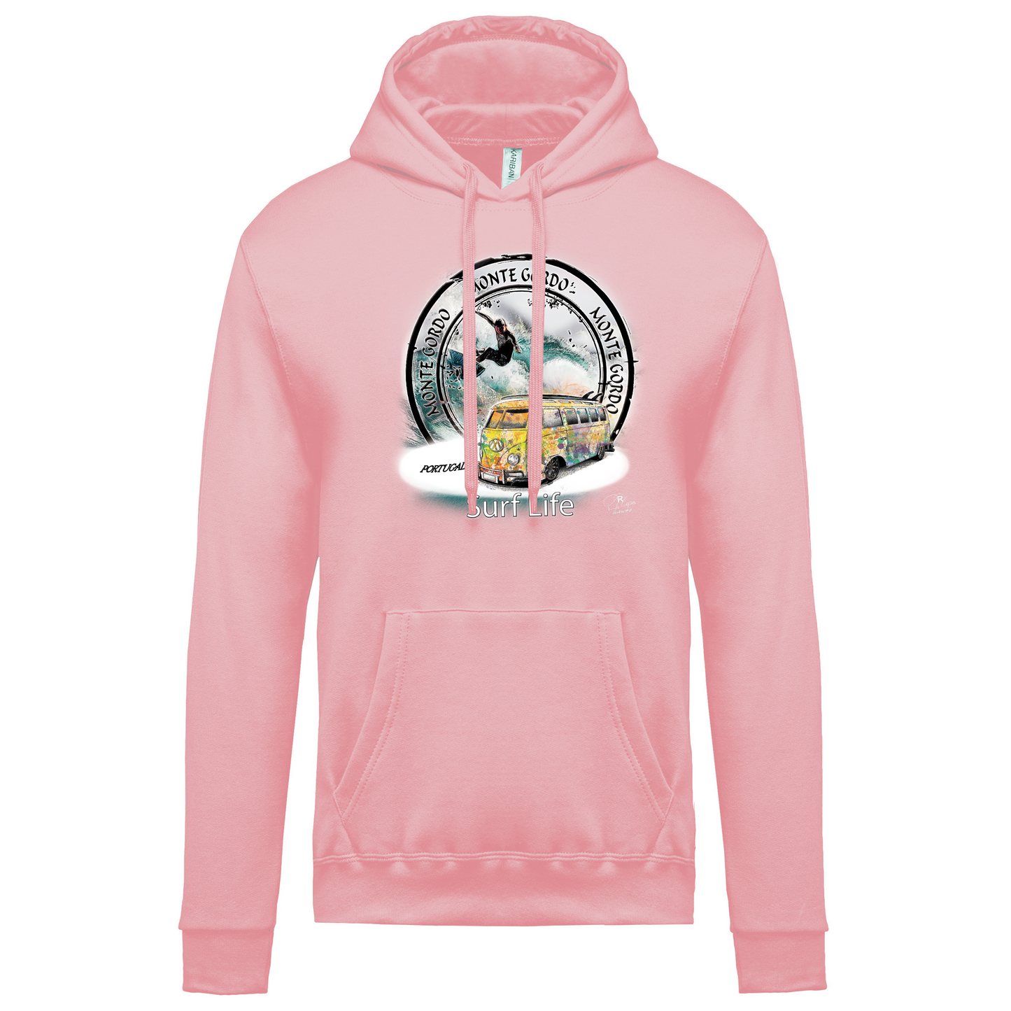 Sweatshirt Kariban com Capuz Surf Life Monte Gordo