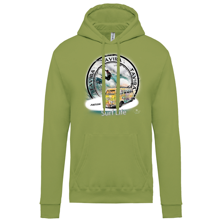 Sweatshirt Kariban com Capuz Surf Life Tavira