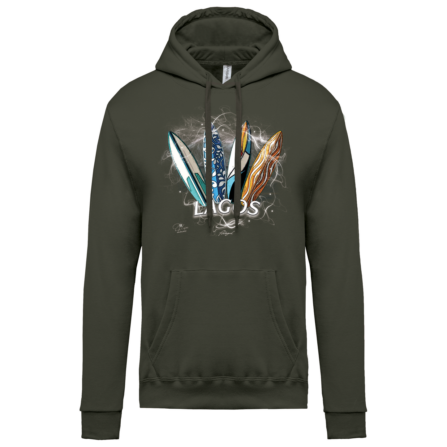 Sweatshirt Kariban com Capuz Surfboards Lagos
