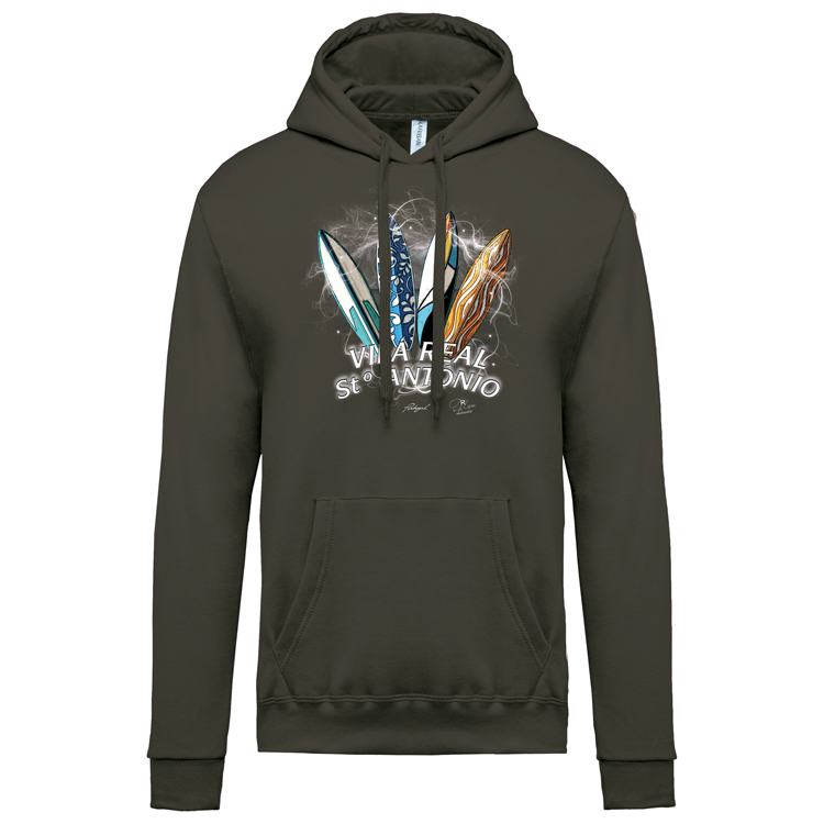 Sweatshirt Kariban com Capuz Surfboards Vila Real Stº António