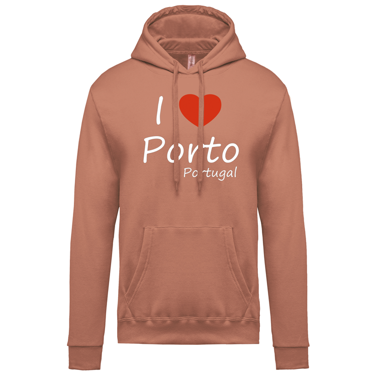Sweatshirt Kariban com Capuz I Love Porto