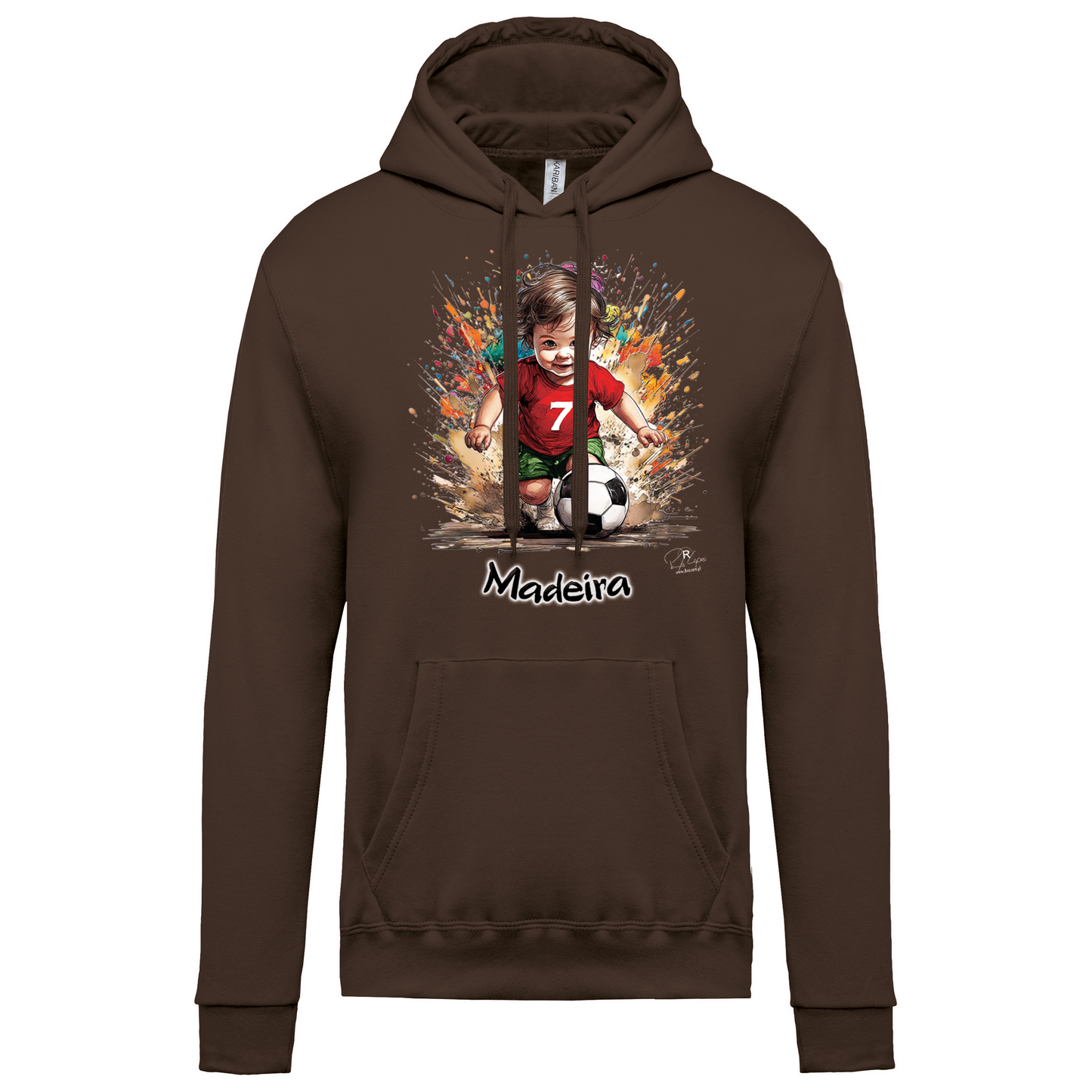 Sweatshirt Kariban com Capuz 7 Madeira