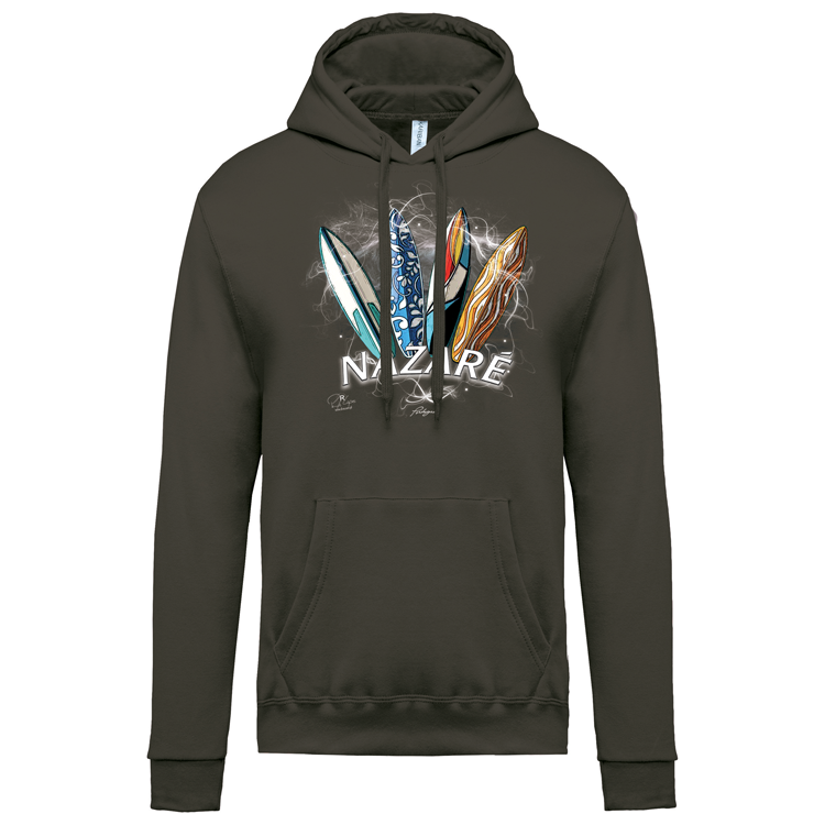 Sweatshirt Kariban com Capuz Surfboards Nazaré