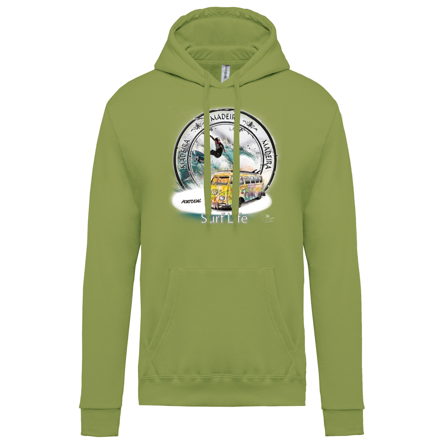 Sweatshirt Kariban com Capuz Surf Life Ilha da Madeira