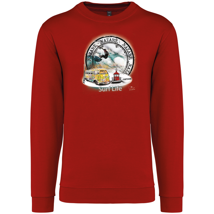 Sweatshirt Kariban sem Capuz Surf Life Nazaré