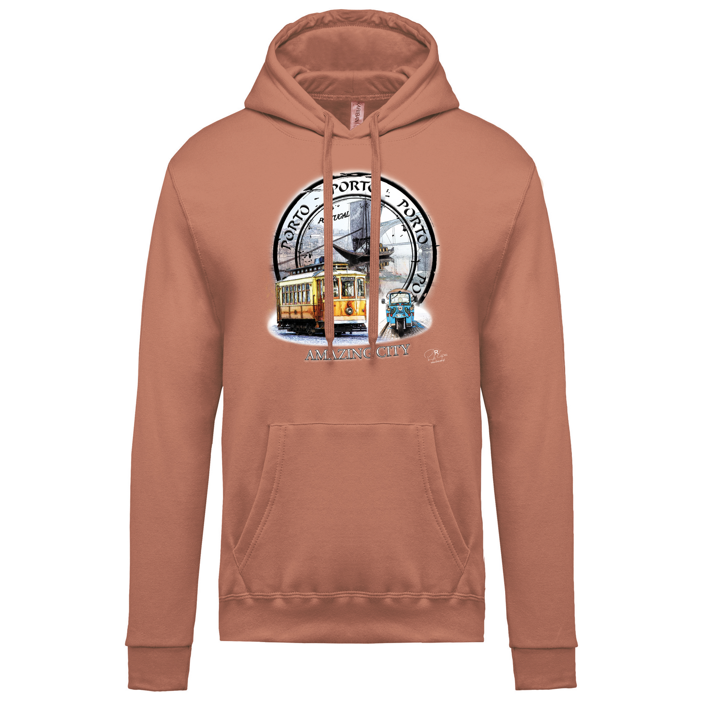 Sweatshirt Kariban com Capuz Amazing City Porto