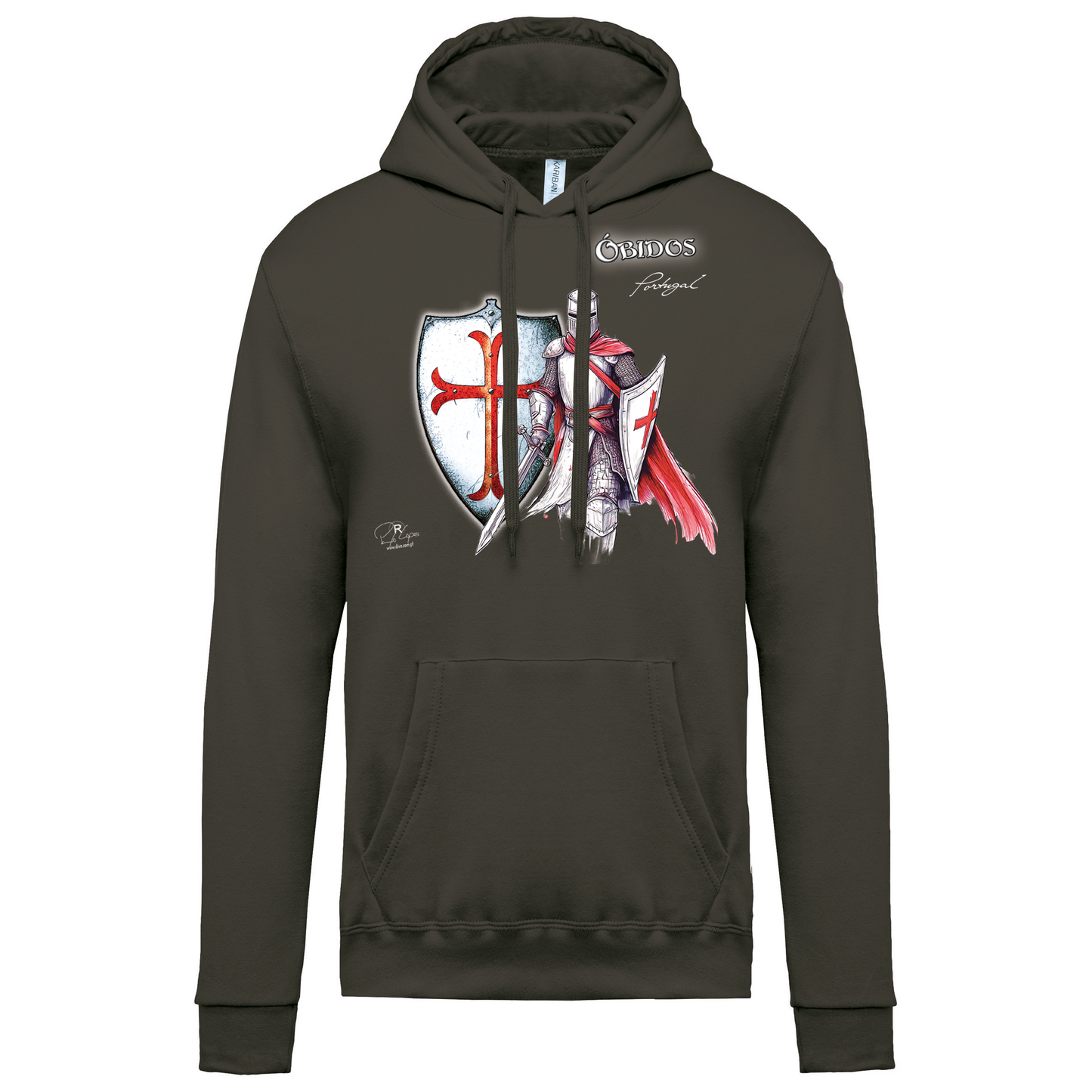 Sweatshirt Kariban com Capuz Templário Óbidos