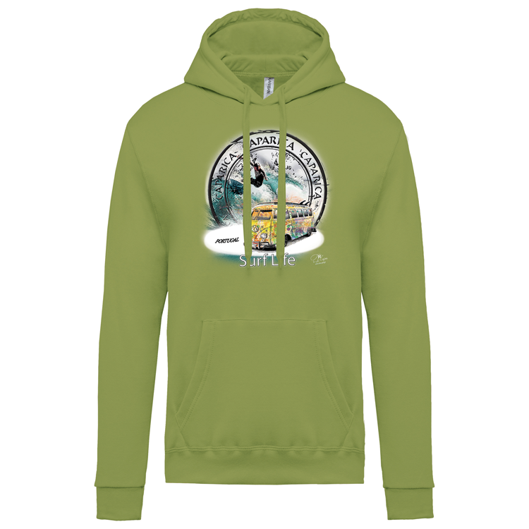 Sweatshirt Kariban com Capuz Surf Life Caparica