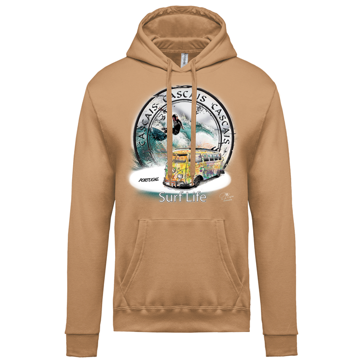 Sweatshirt Kariban com Capuz Surf Life Cascais