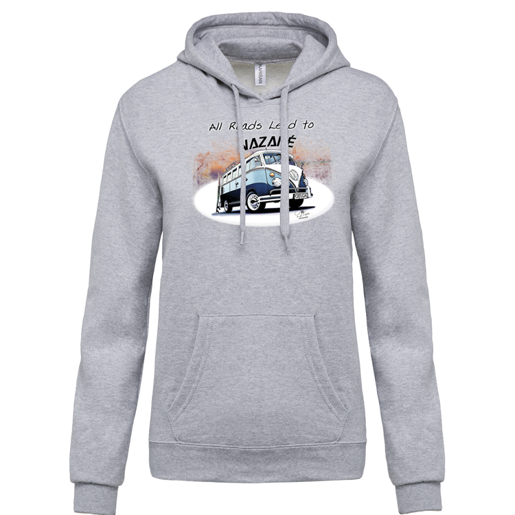Sweatshirt Kariban com Capuz All Roads Lead to Nazaré