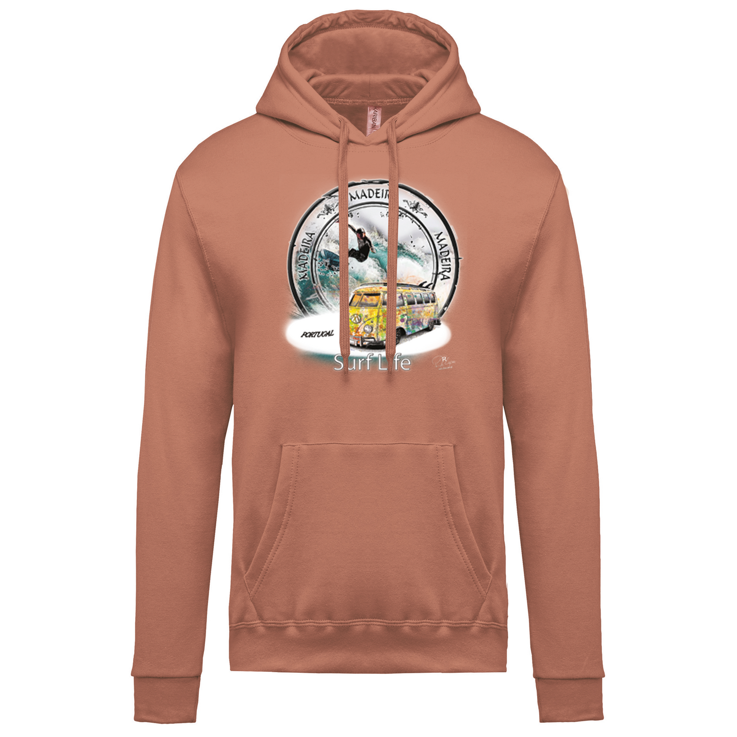 Sweatshirt Kariban com Capuz Surf Life Ilha da Madeira