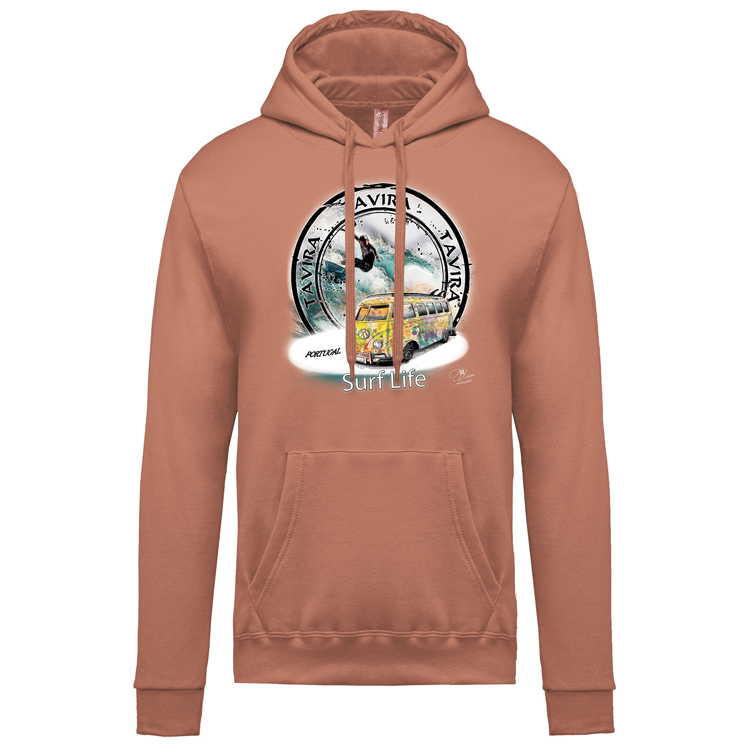 Sweatshirt Kariban com Capuz Surf Life Tavira