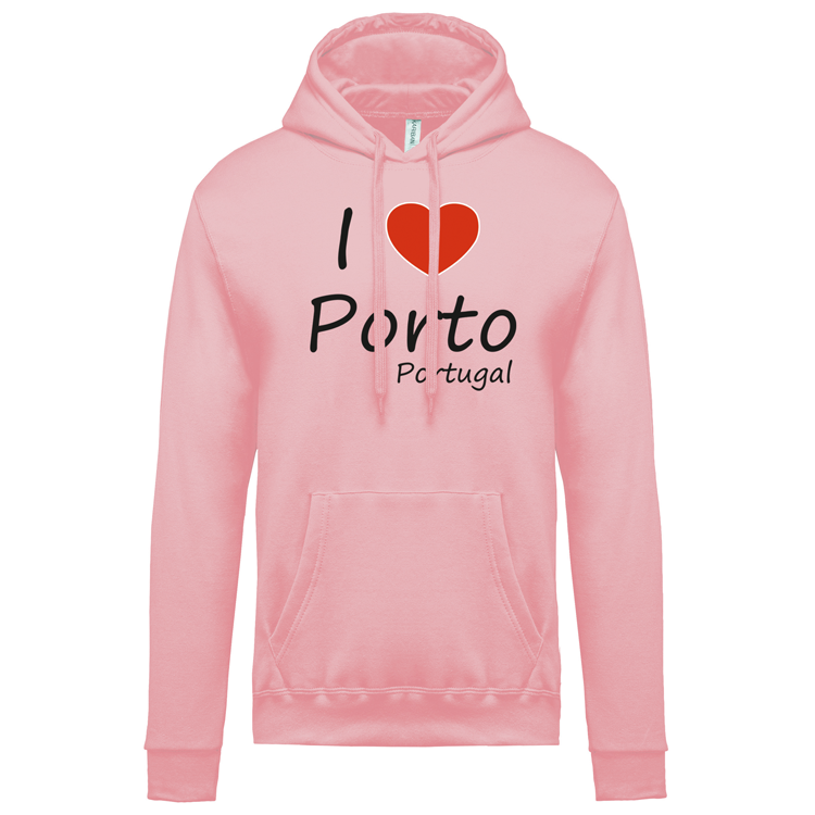 Sweatshirt Kariban com Capuz I Love Porto