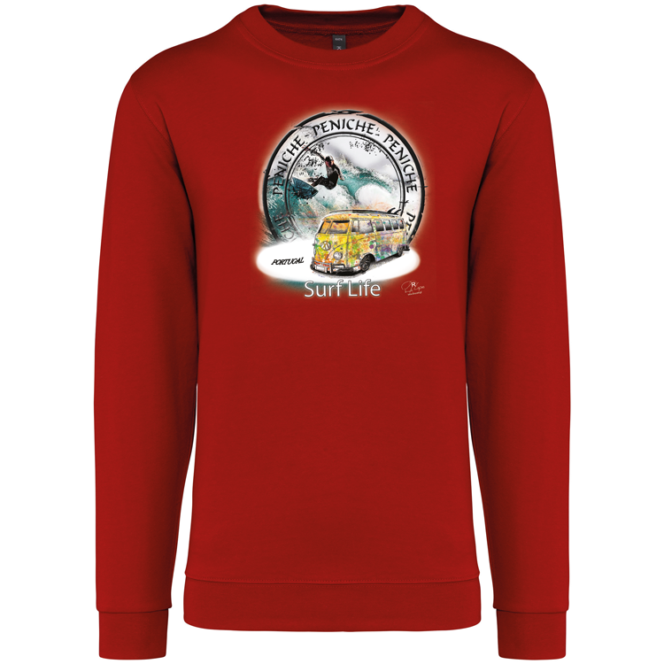 Sweatshirt Kariban sem Capuz Surf Life Peniche
