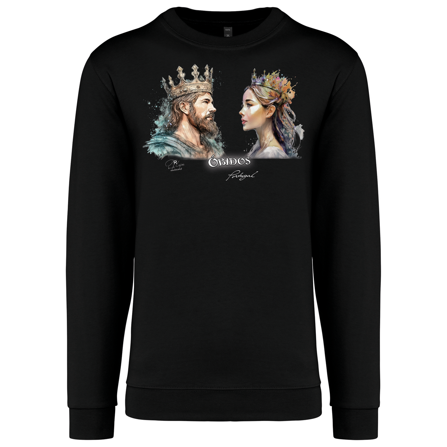 Sweatshirt Kariban sem Capuz King and Queen Óbidos