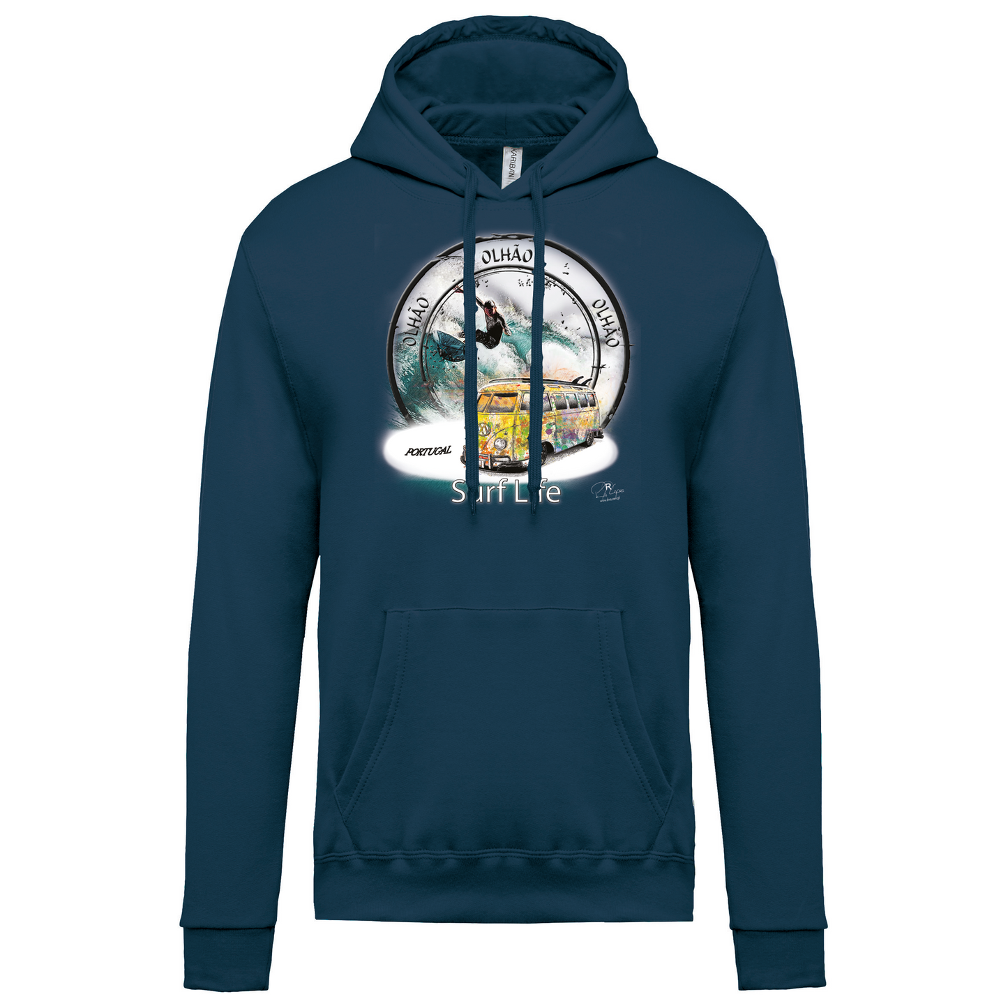 Sweatshirt Kariban com Capuz Surf Life Olhão