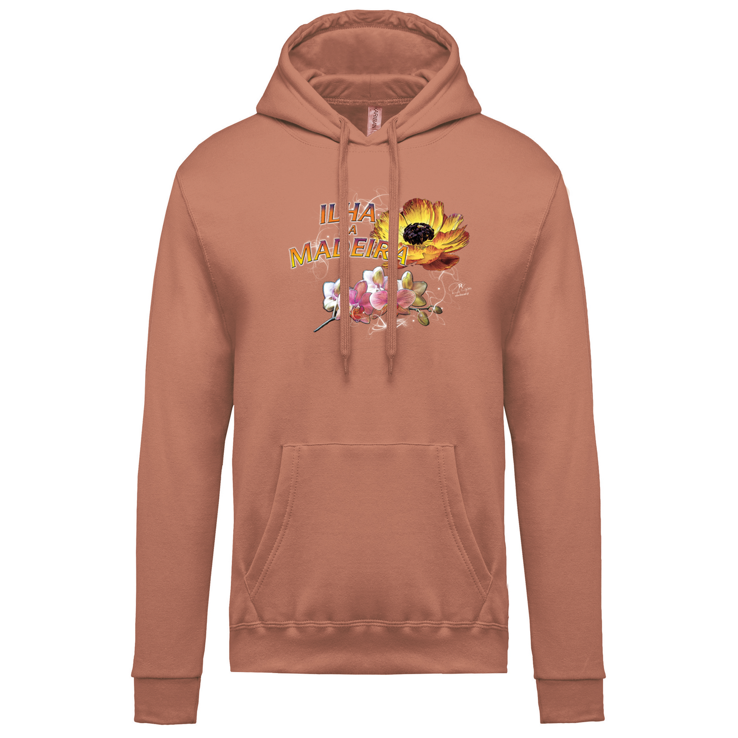Sweatshirt Kariban com Capuz Madeira Flowers