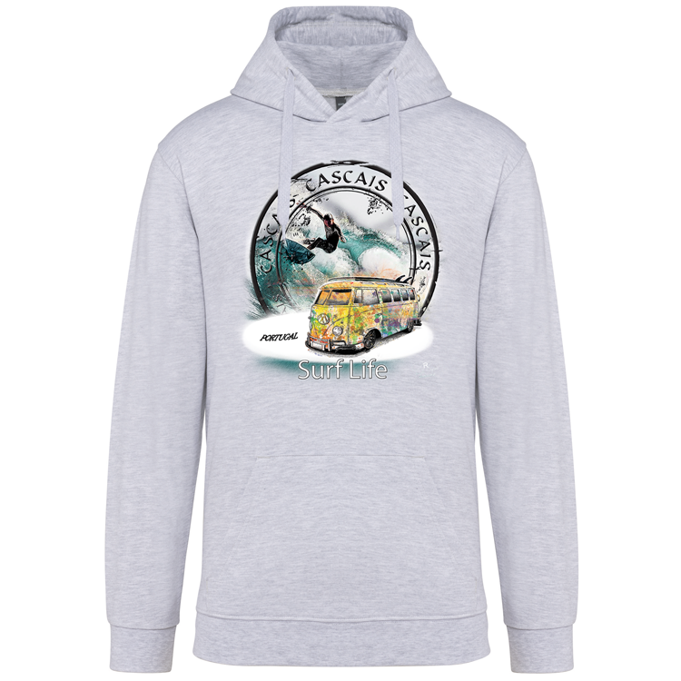 Sweatshirt Kariban com Capuz Surf Life Cascais