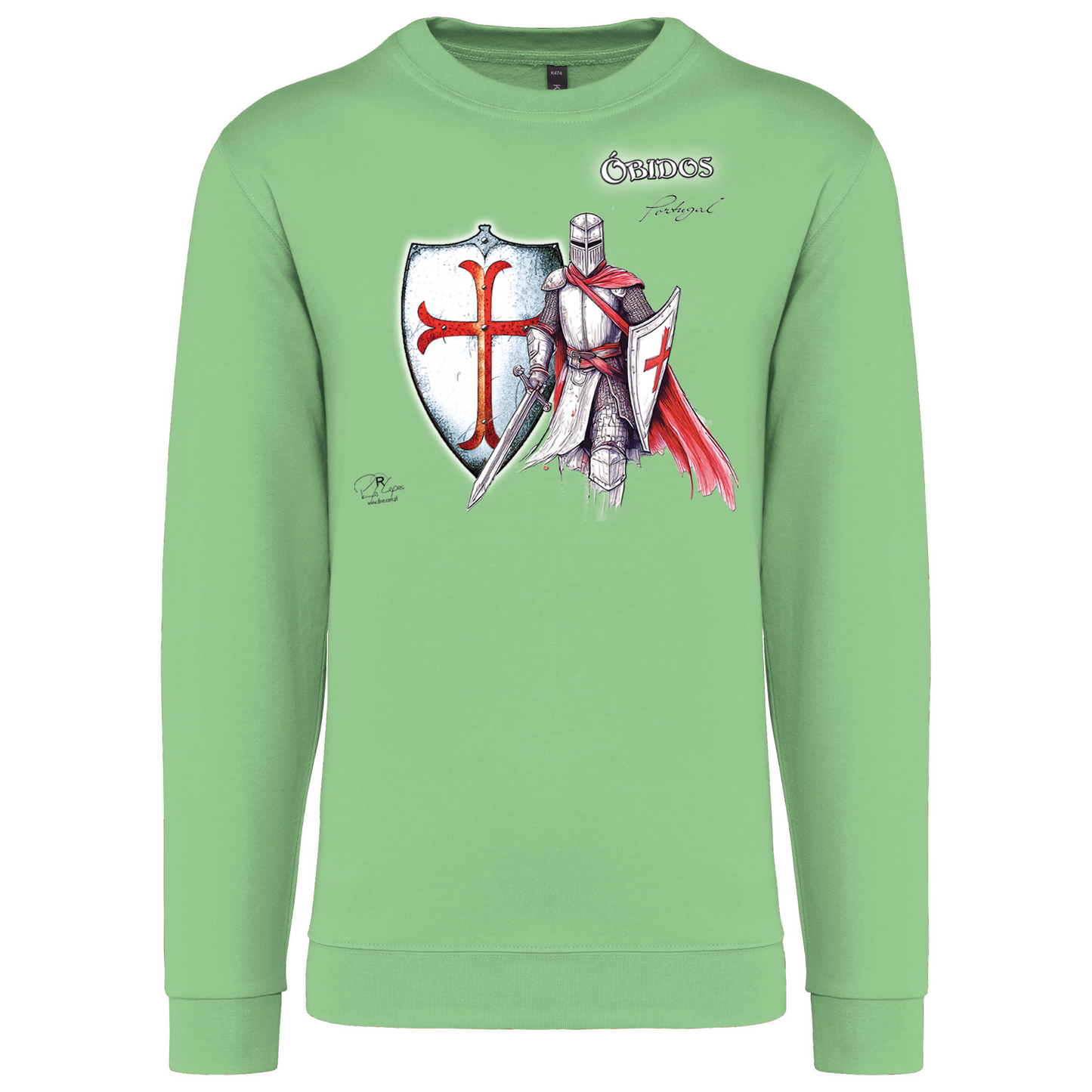 Sweatshirt Kariban sem Capuz Templário Óbidos