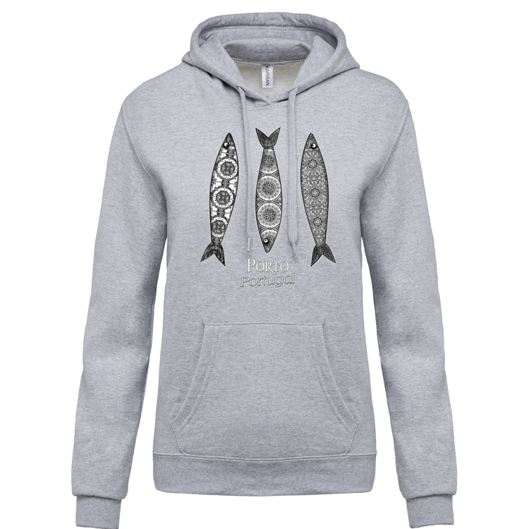 Sweatshirt Kariban com Capuz 3 Sardinhas Porto