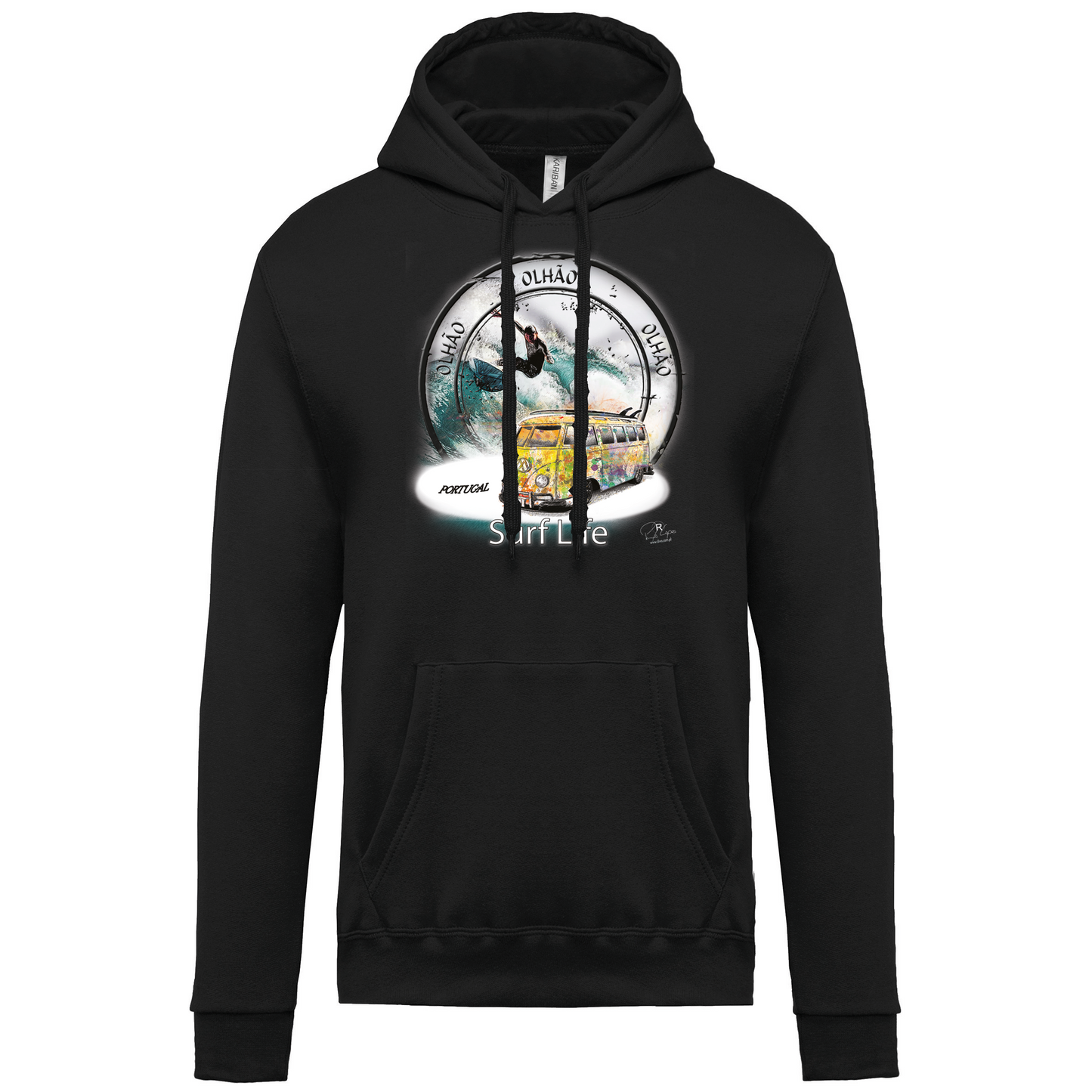 Sweatshirt Kariban com Capuz Surf Life Olhão