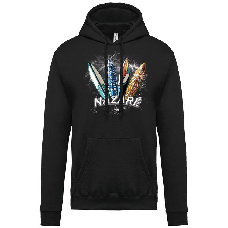 Sweatshirt Kariban com Capuz Surfboards Nazaré