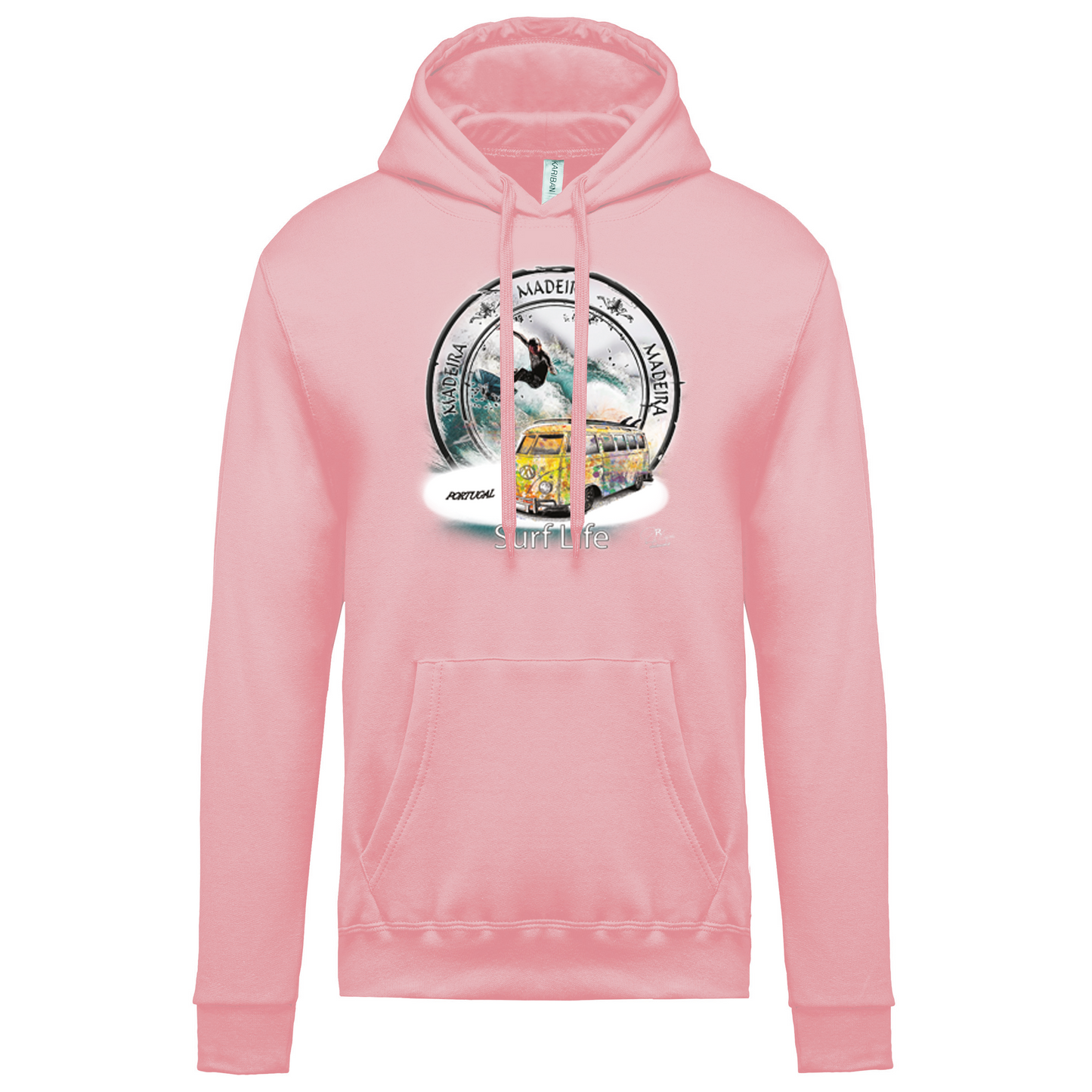 Sweatshirt Kariban com Capuz Surf Life Ilha da Madeira
