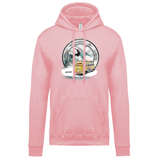 Sweatshirt Kariban com Capuz Surf Life Ilha da Madeira