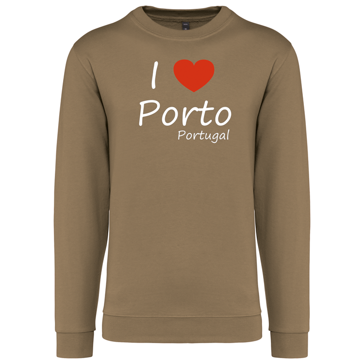 Sweatshirt Kariban sem Capuz I Love Porto