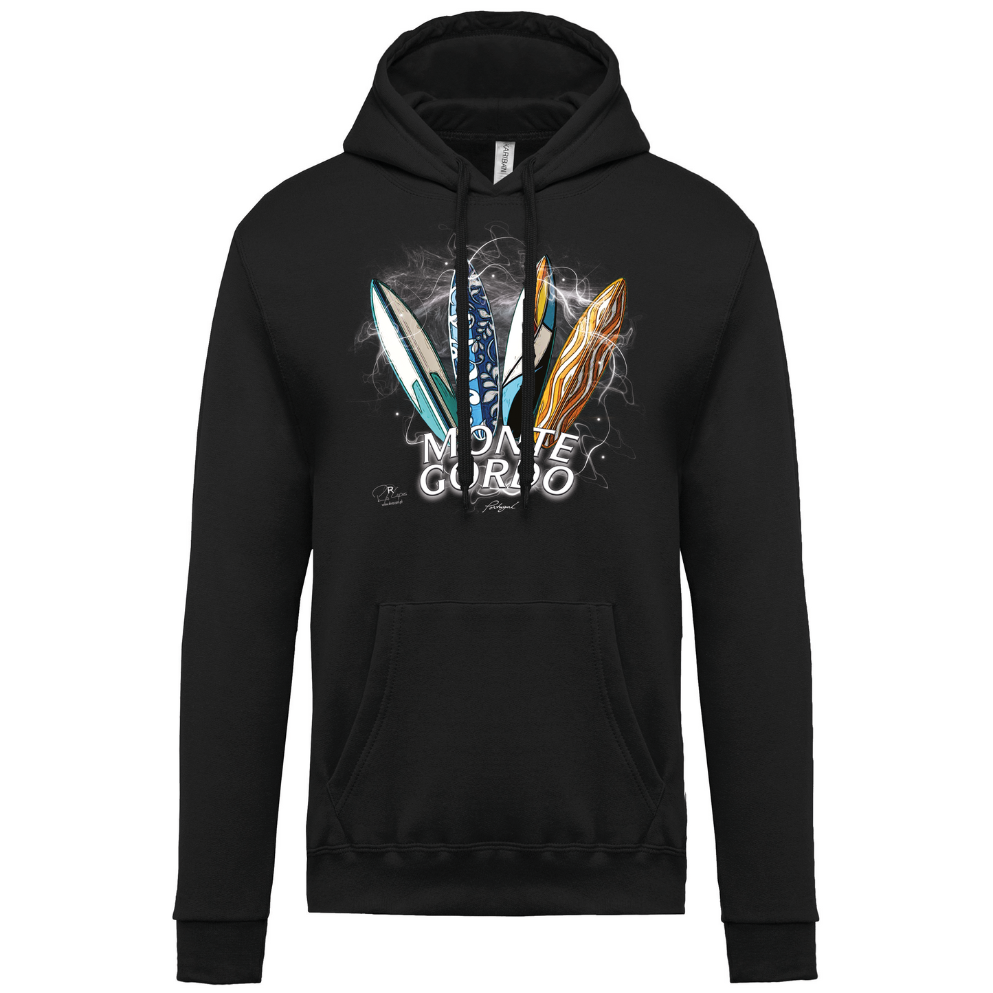 Sweatshirt Kariban com Capuz Surfboards Monte Gordo