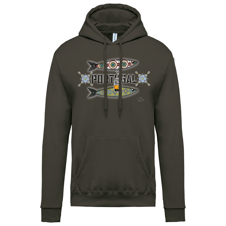 Sweatshirt Kariban com Capuz Duas Sardinhas Coimbra