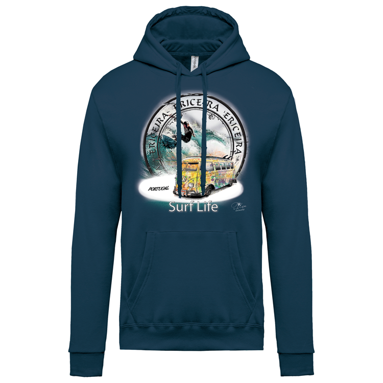 Sweatshirt Kariban com Capuz Surf Life Ericeira
