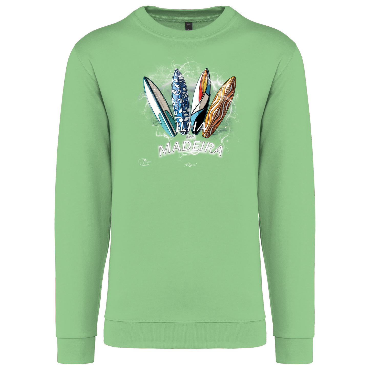 Sweatshirt Kariban sem Capuz Surfboards Ilha da Madeira