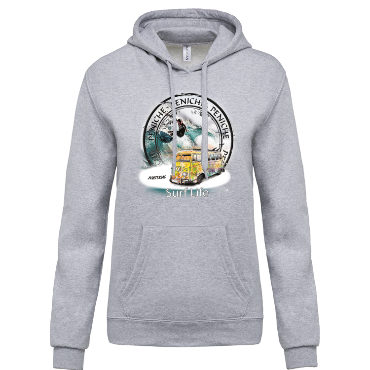 Sweatshirt Kariban com Capuz Surf Life Peniche