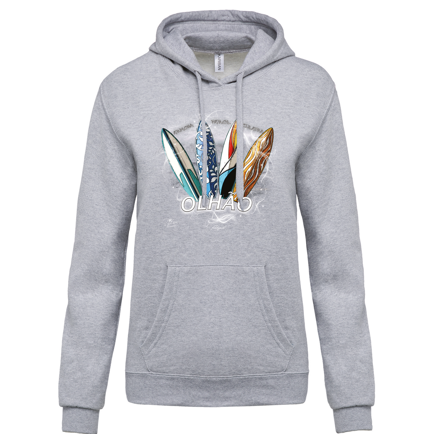 Sweatshirt Kariban com Capuz Surfboards Olhão
