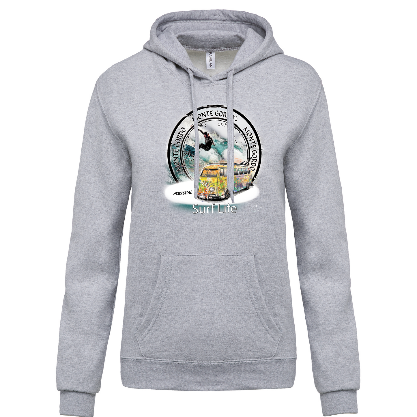 Sweatshirt Kariban com Capuz Surf Life Monte Gordo