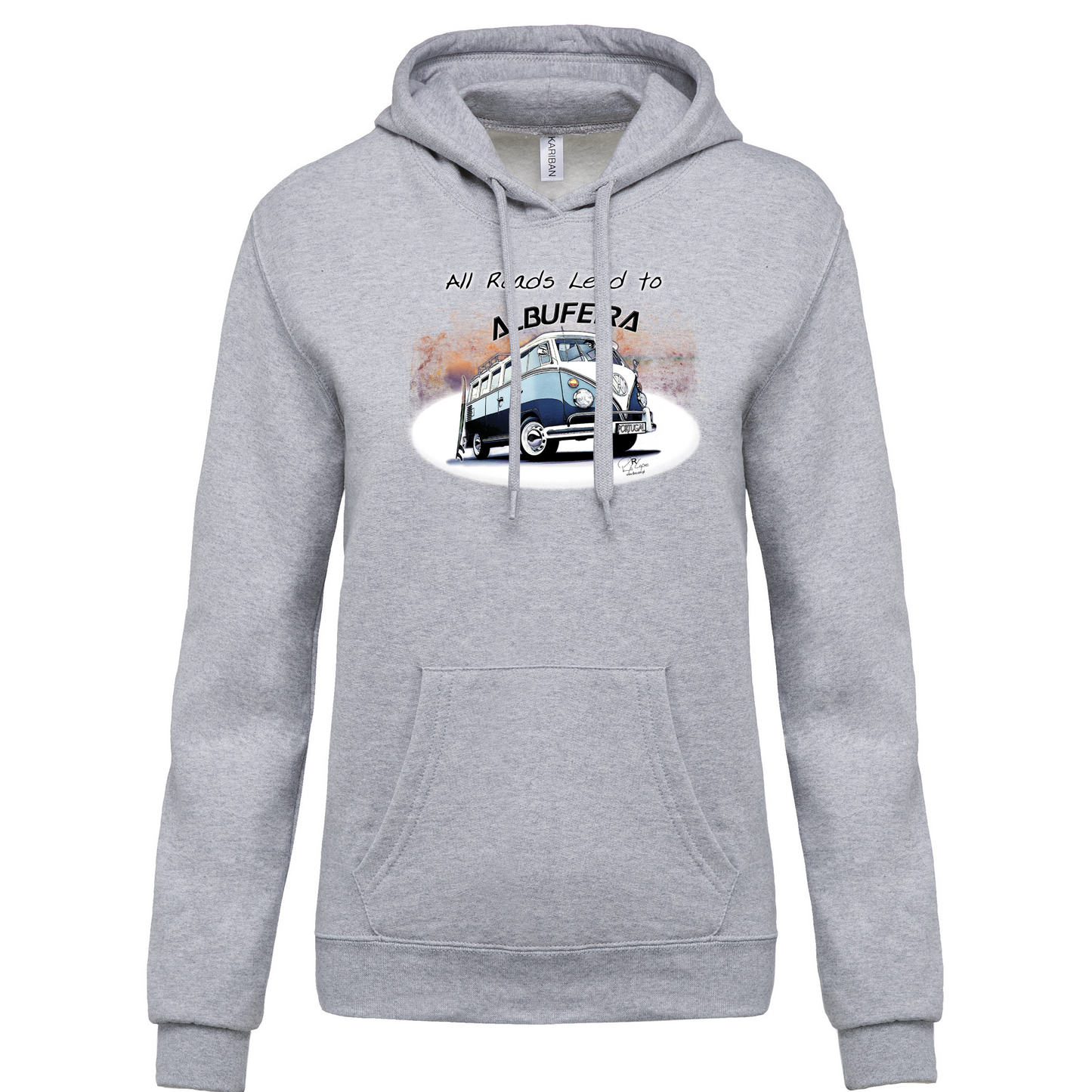 Sweatshirt Kariban com Capuz All Roads Lead to Albufeira