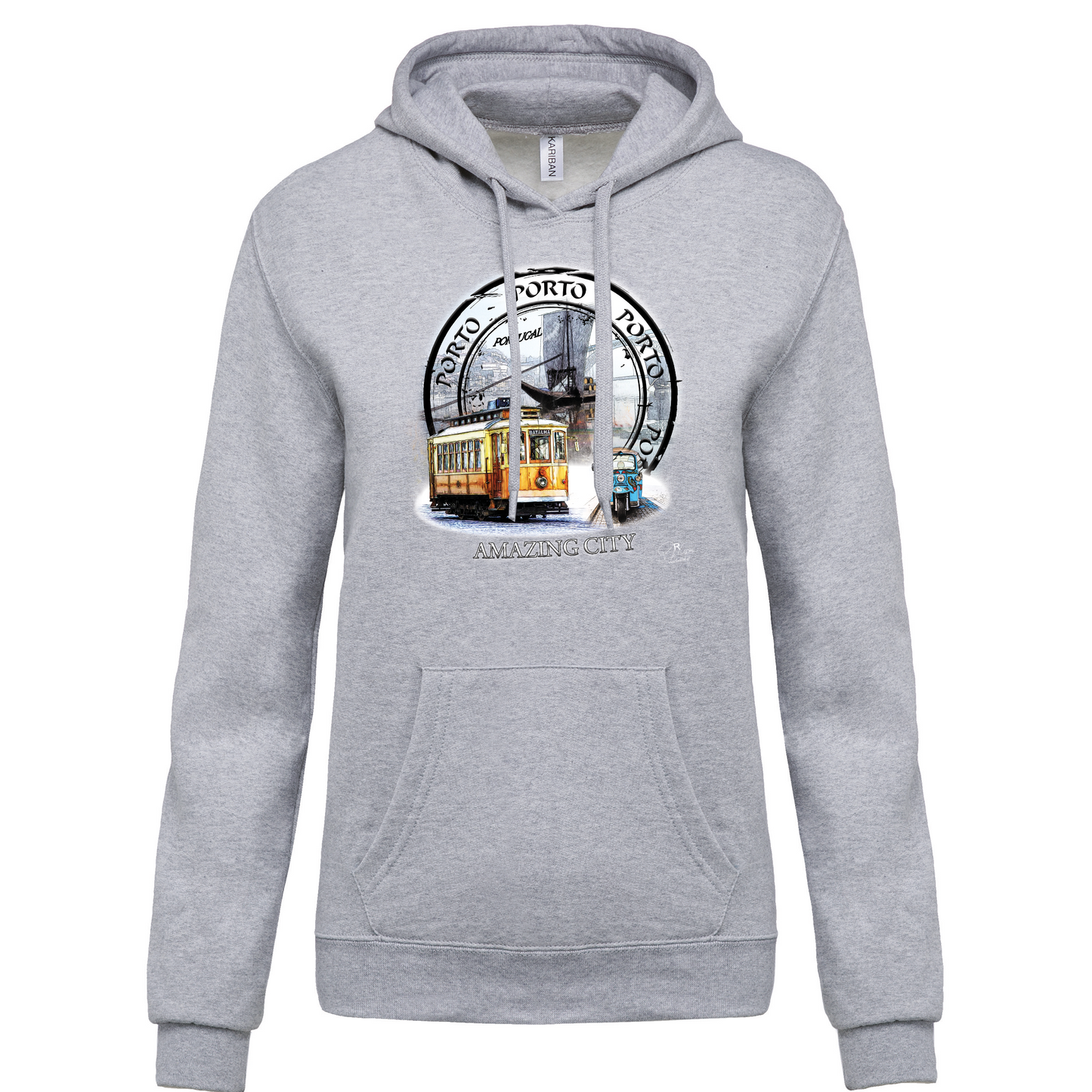 Sweatshirt Kariban com Capuz Amazing City Porto