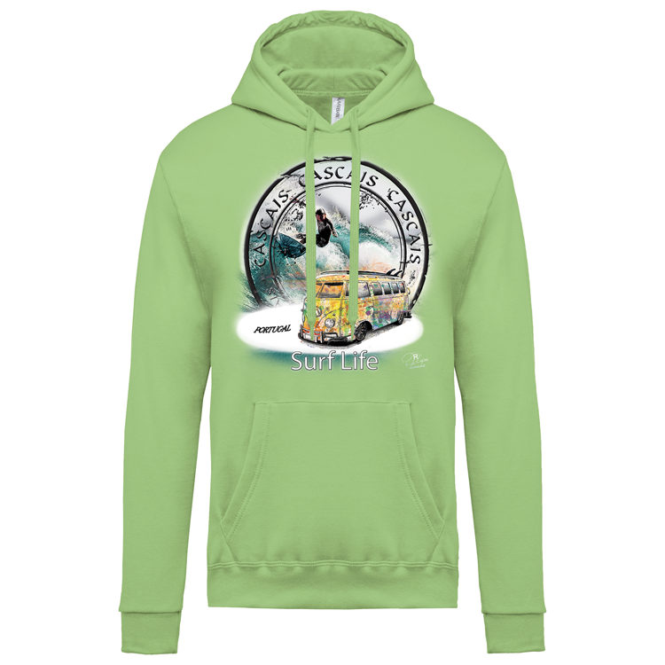 Sweatshirt Kariban com Capuz Surf Life Cascais