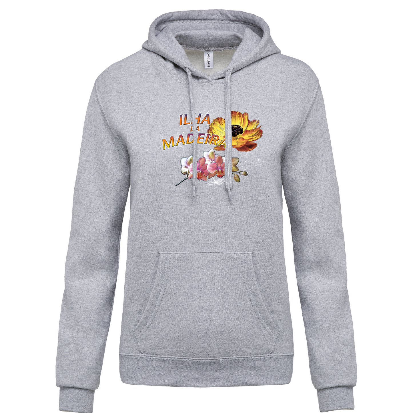 Sweatshirt Kariban com Capuz Madeira Flowers
