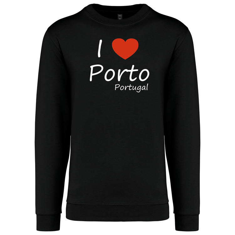 Sweatshirt Kariban sem Capuz I Love Porto