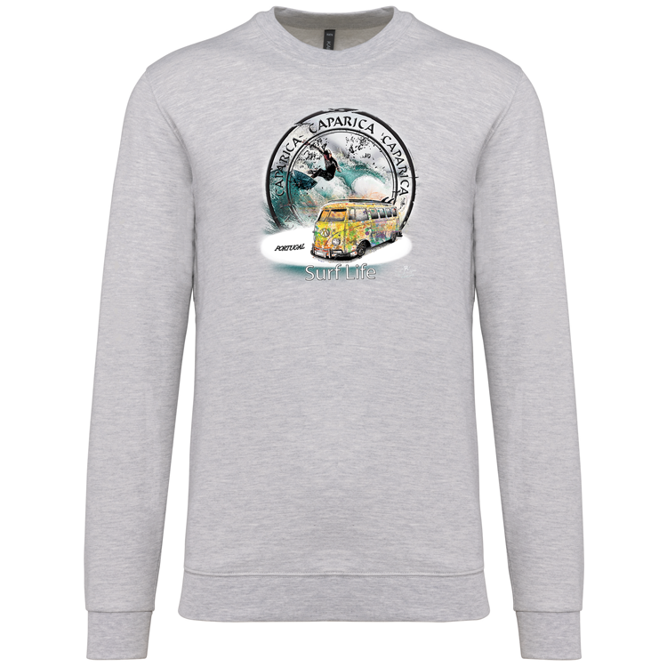 Sweatshirt Kariban sem Capuz Surf Life Caparica