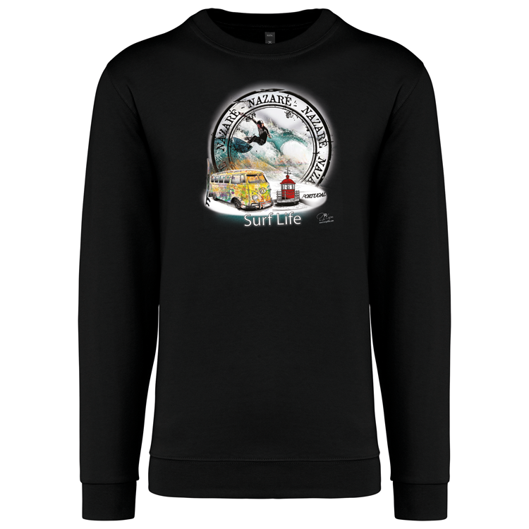 Sweatshirt Kariban sem Capuz Surf Life Nazaré