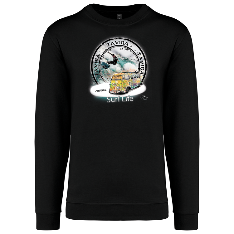 Sweatshirt Kariban sem Capuz Surf Life Tavira