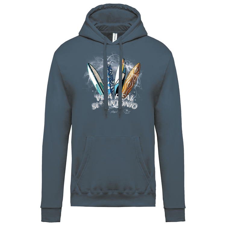 Sweatshirt Kariban com Capuz Surfboards Vila Real Stº António