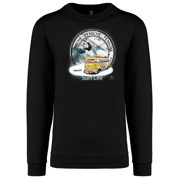 Sweatshirt Kariban sem Capuz Surf Life Peniche